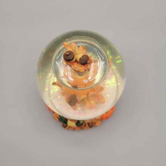 HTF Charming Tails Pumpkin Playtime Musical Water Globe Silvestri - Picture 4 of 6